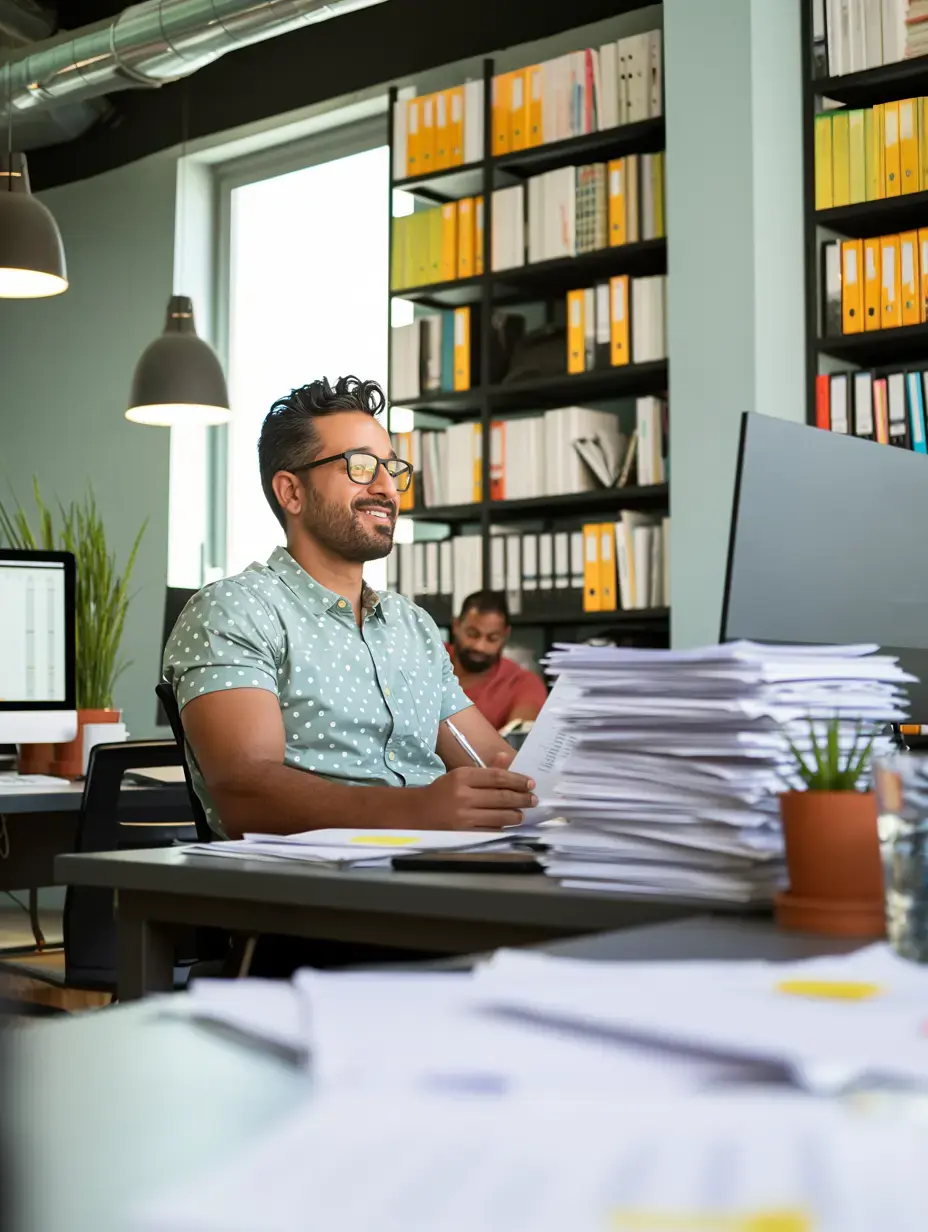 Agency team member at work
